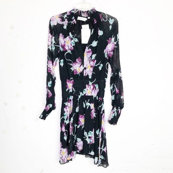 A.L.C Hollis silk floral long sleeve dress - Picture 11 of 14